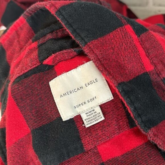 American Eagle Buffalo Check Flannel Shirt Size Medium - Picture 4 of 4